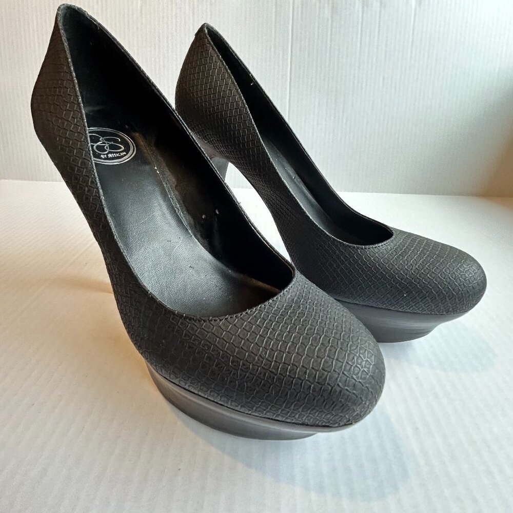 JS by Jessica Women's Platform Stiletto Black Pumps